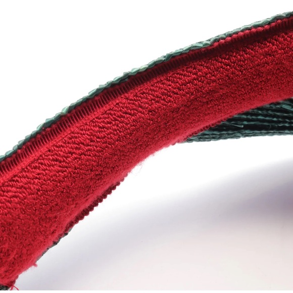 Gucci visor EUC red green straw leather 56cm - Picture 8 of 12